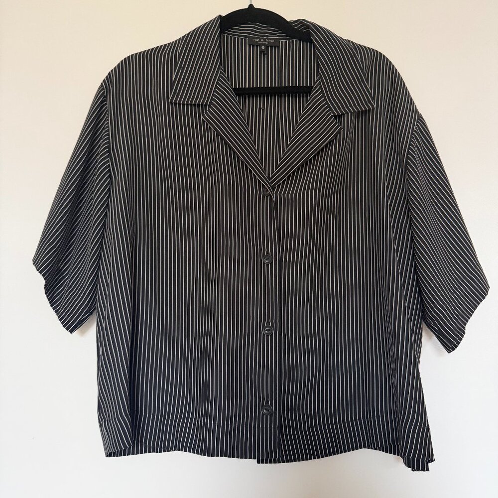 100% silk striped rag & bone top